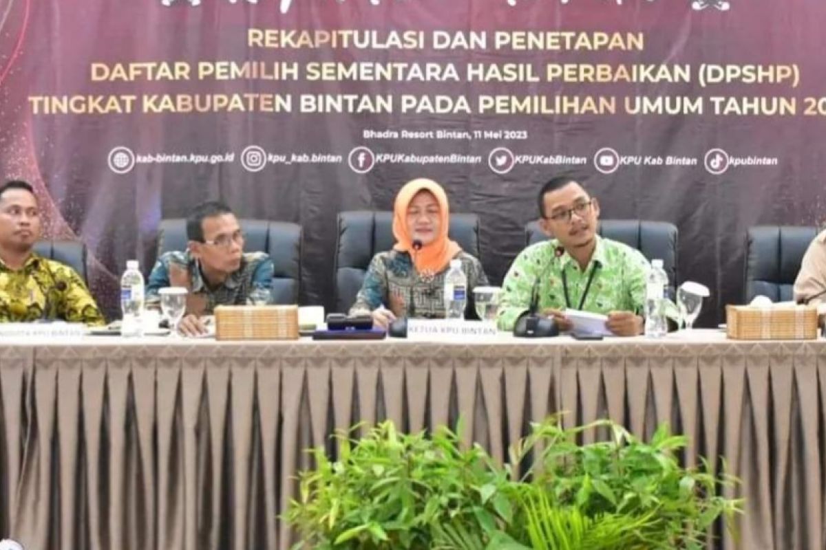 KPU Bintan Tetapkan DPS Hasil Perbaikan Sebanyak 123 503 Pemilih