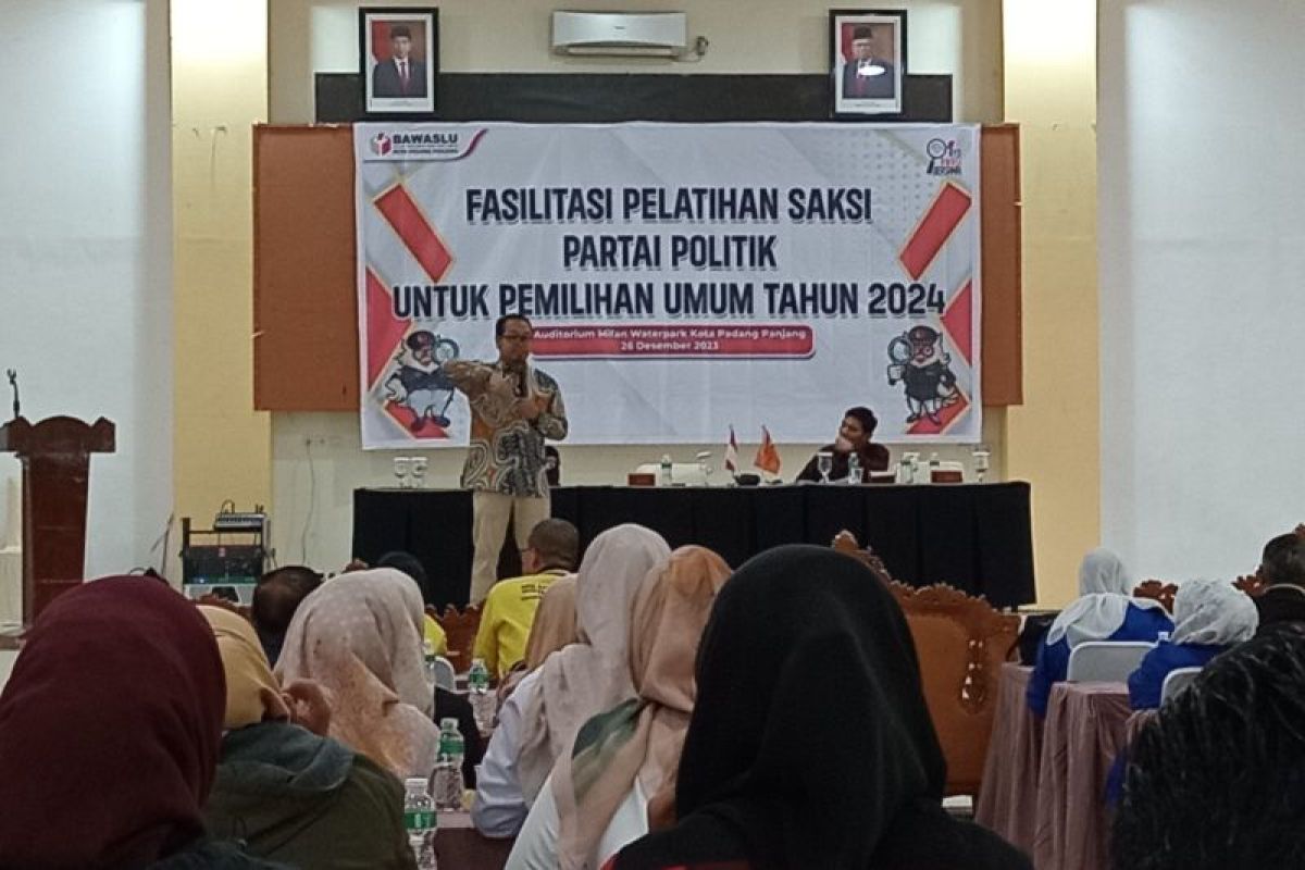 Bawaslu Padang Panjang Fasilitasi Pelatihan Saksi Parpol Untuk Pemilu