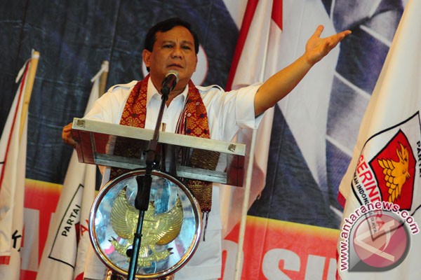 Prabowo Subianto hadir di deklarasi Cagub Sulsel Prabowo Subianto hadir di deklarasi Cagub Sulsel