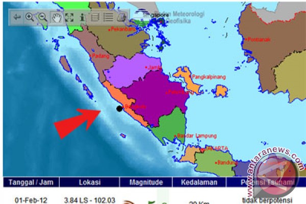 Bengkulu diguncang gempa bumi Bengkulu diguncang gempa bumi