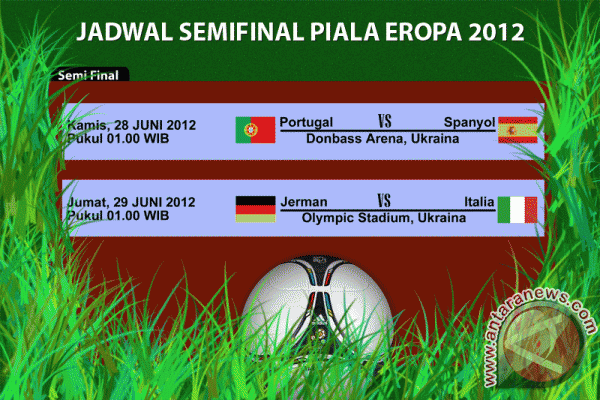 Jadwal semifinal Piala Eropa 2012 Jadwal semifinal Piala Eropa 2012