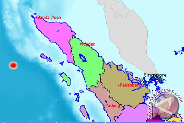 Gempa 5,2 SR guncang barat daya Simeulue Gempa 5,2 SR guncang barat daya Simeulue