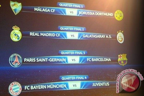 Jadwal pertandingan perempat final Liga Champions Jadwal pertandingan perempat final Liga Champions