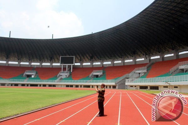 Stadion Pakansari, Cibinong, Kabupaten Bogor, Rabu (16/3). Stadion ...