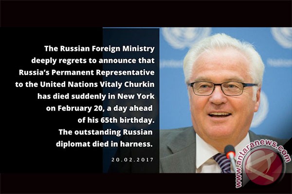 Dubes Rusia untuk PBB Churkin meninggal dunia mendadak