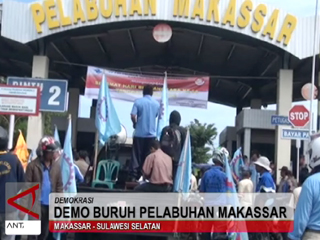 Demo Buruh Pelabuhan Makassar