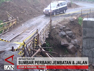 Pemprov Sumbar Perbaiki Jembatan Dan Jalan