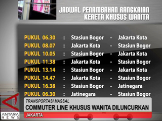 Commuter Line Khusus Wanita Diluncurkan 