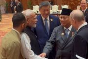 Prabowo berbincang hangat dengan Modi, Putin dan Xi di BRICS