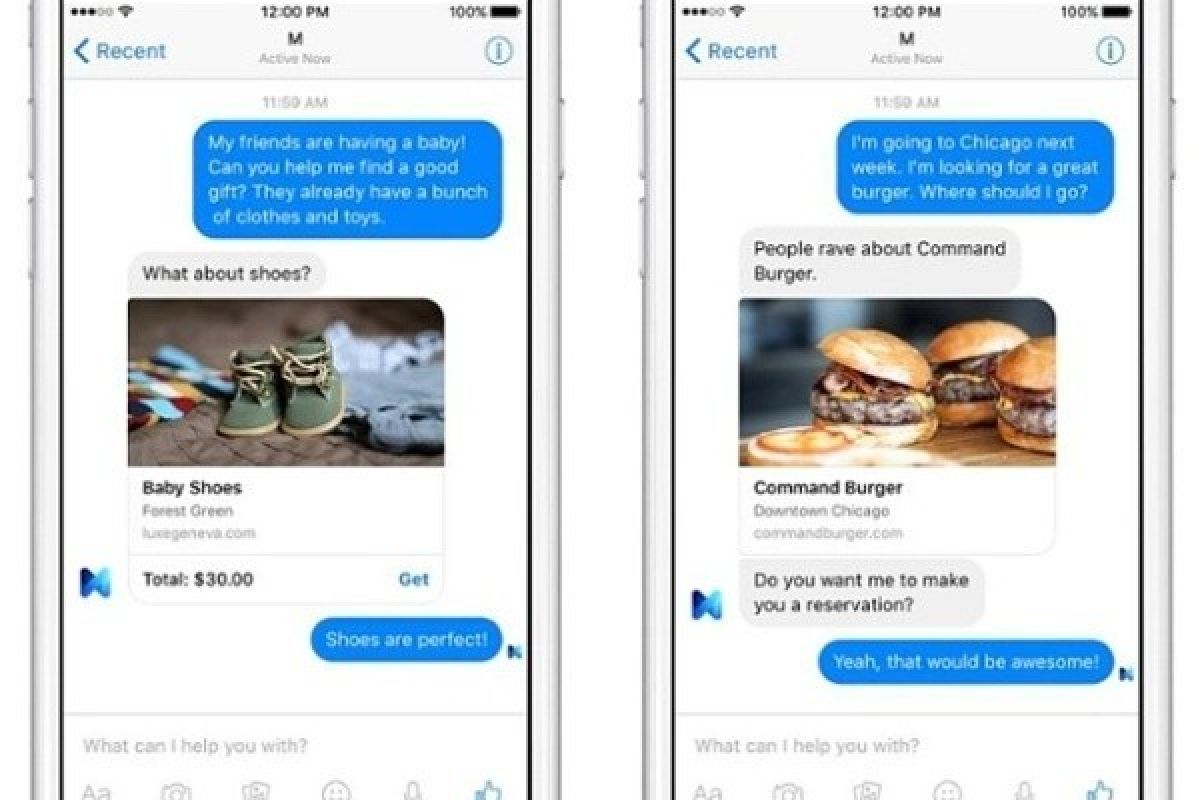 Facebook M akan Saingi Siri dan Cortana