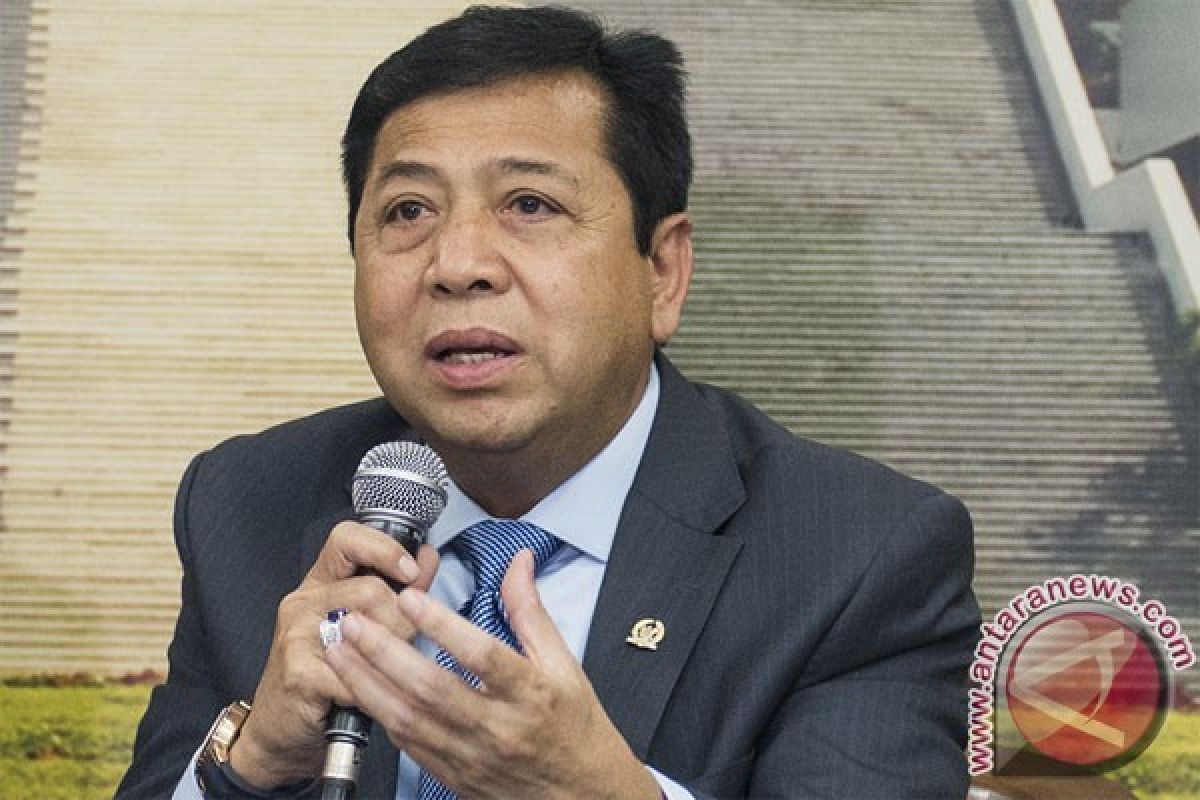 BENCANA ASAP - Novanto Akui Sempat Deg-Degan Naik Heli Tinjau Kebakaran Hutan