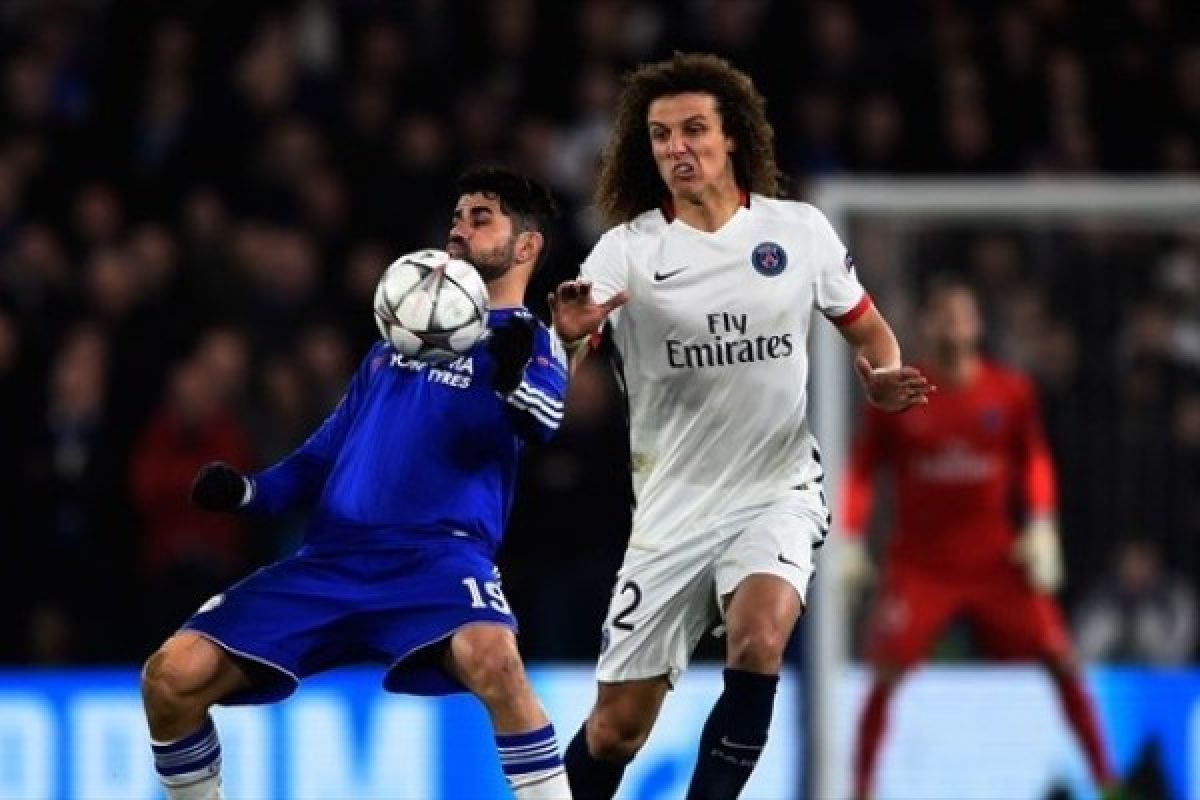 Liga Champions, David Luiz Akui Kewalahan Jaga Diego Costa