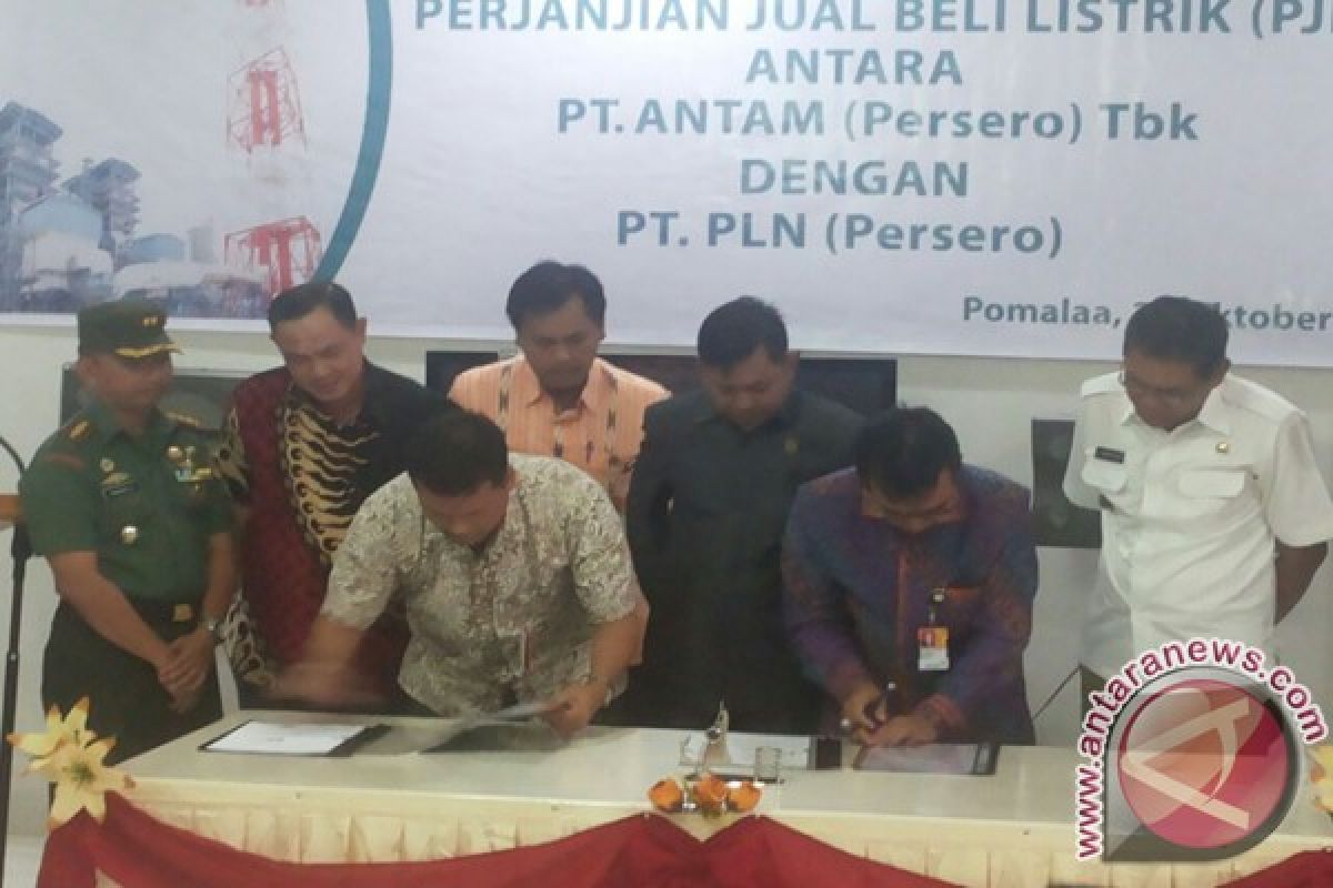 Antam - PLN Tandatangani MoU Jual Beli Listrik