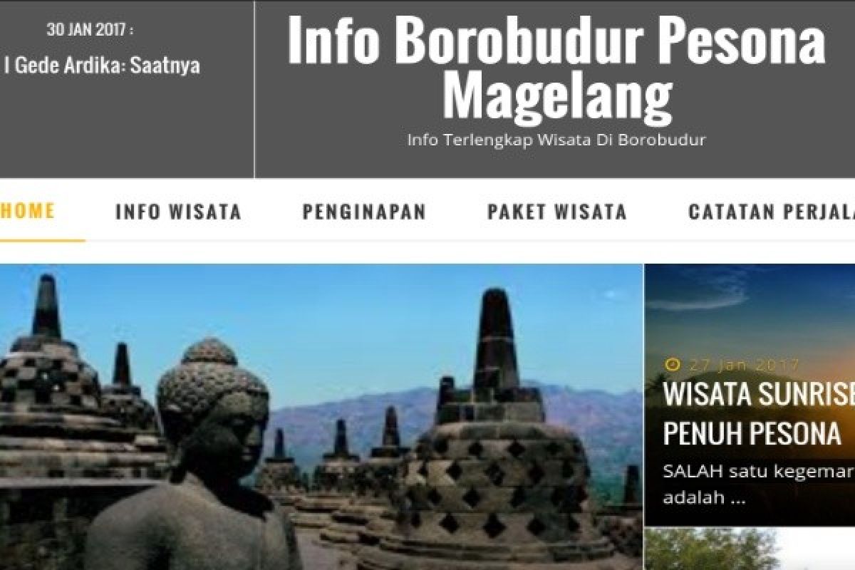 Situs Promosi Potensi Wisata Magelang Diluncurkan