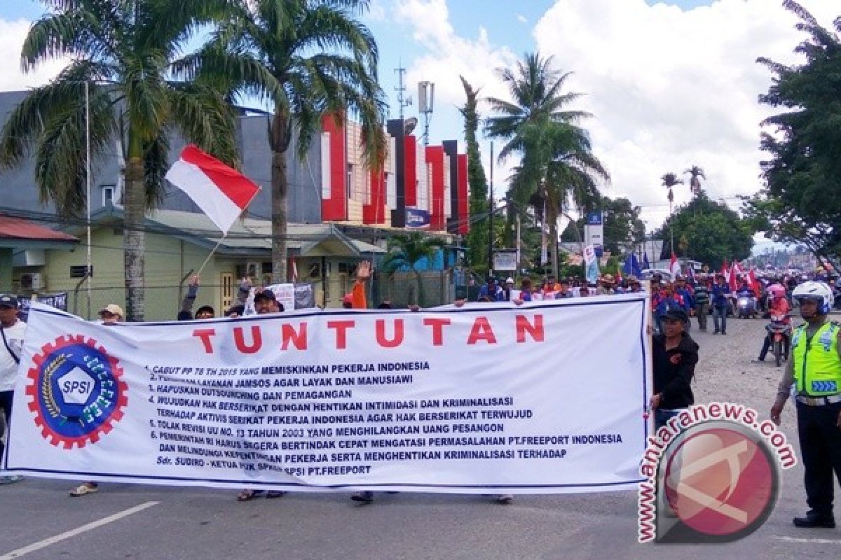 Peringatan Hari Buruh dipusatkan di Timika Indah