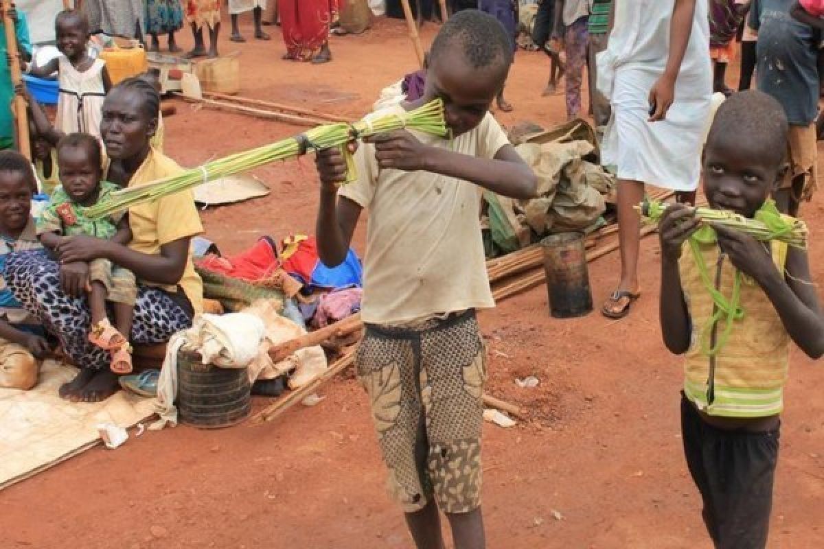 Perang dan Kelaparan Paksa Dua Juta Anak Sudan Selatan Mengungsi