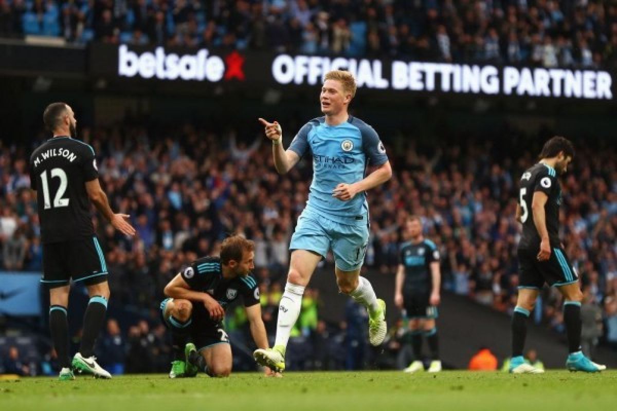 Tundukkan WBA 3-1,  Manchester City Amankan Tiket ke Liga Champions