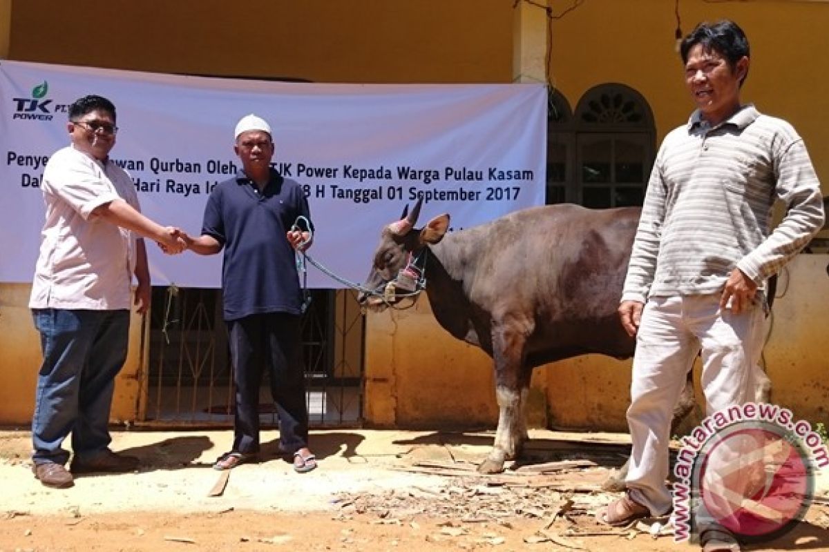 Nelayan Teluk Nipah Terima Tiga Sapi Kurban