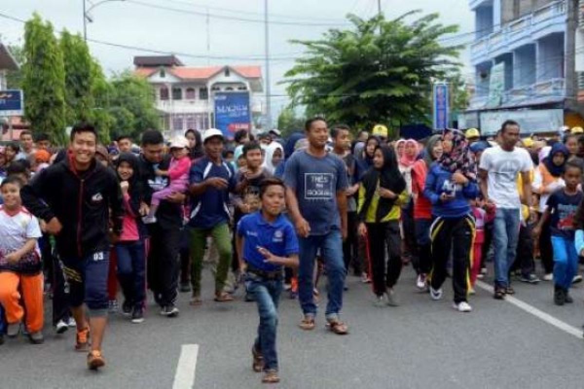 Ribuan Warga Ikut Meriahkan Jalan Santai Hari Ibu Di Bengkalis