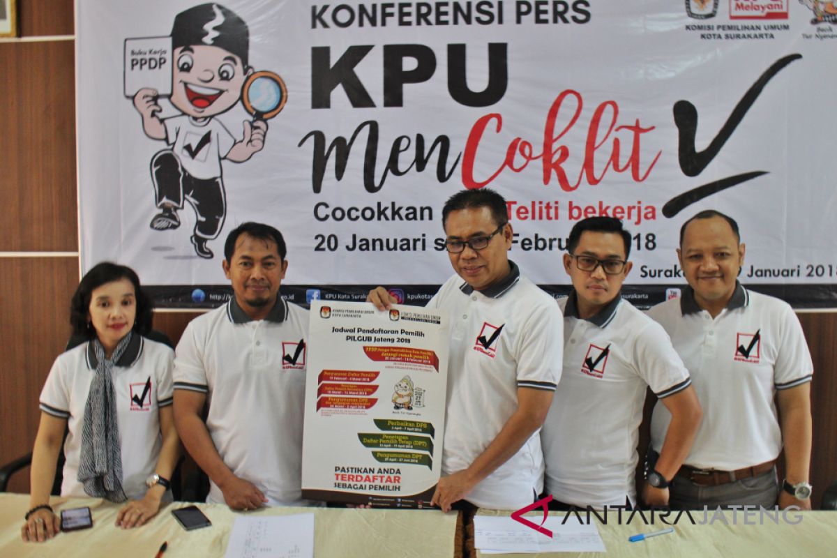 Jelang pilgub, KPU Surakarta coklit 413.736 DP4