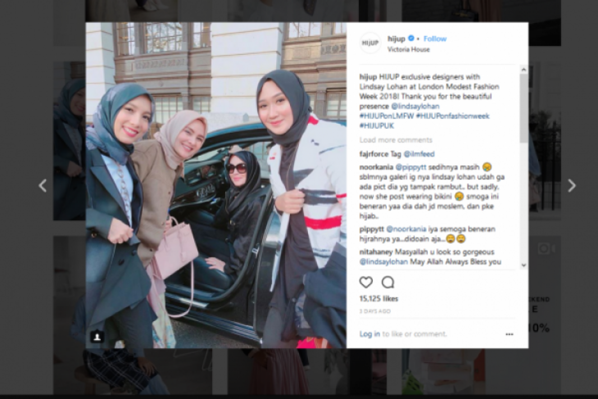 Ria Miranda bilang Lindsay Lohan pakai kerudung sangat menarik