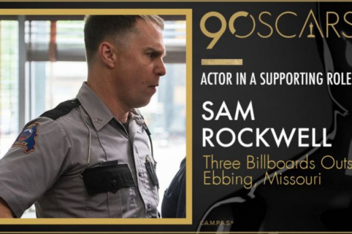 Sam Rockwell Aktor Pendukung Terbaik Oscar 2018