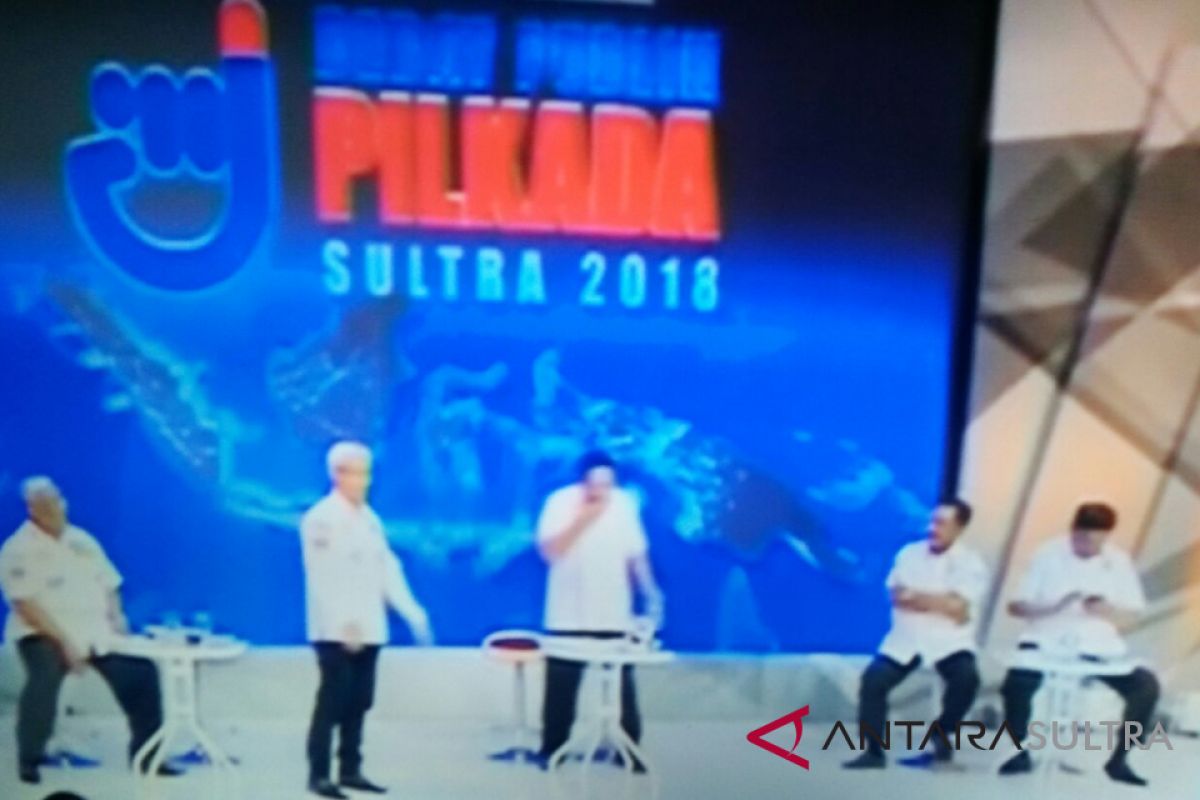 Tiga pasang cagub Sultra ikuti debat publik