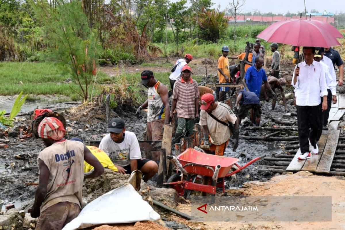 Realisasi anggaran padat karya tunai PEN di Papua mencapai Rp357,2 miliar