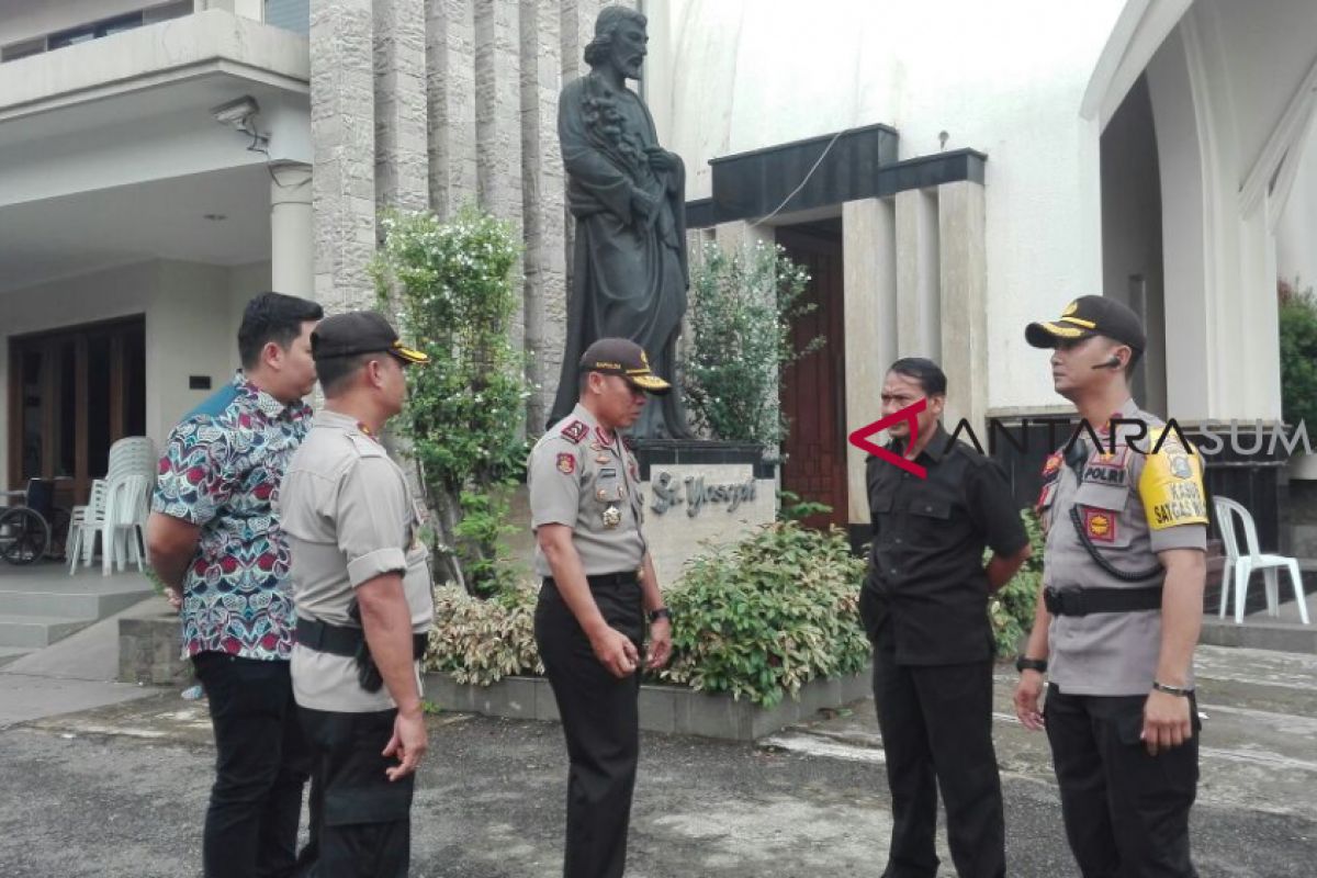 Kapolda Sumsel cek keamanan Gereja Santo Yoseph