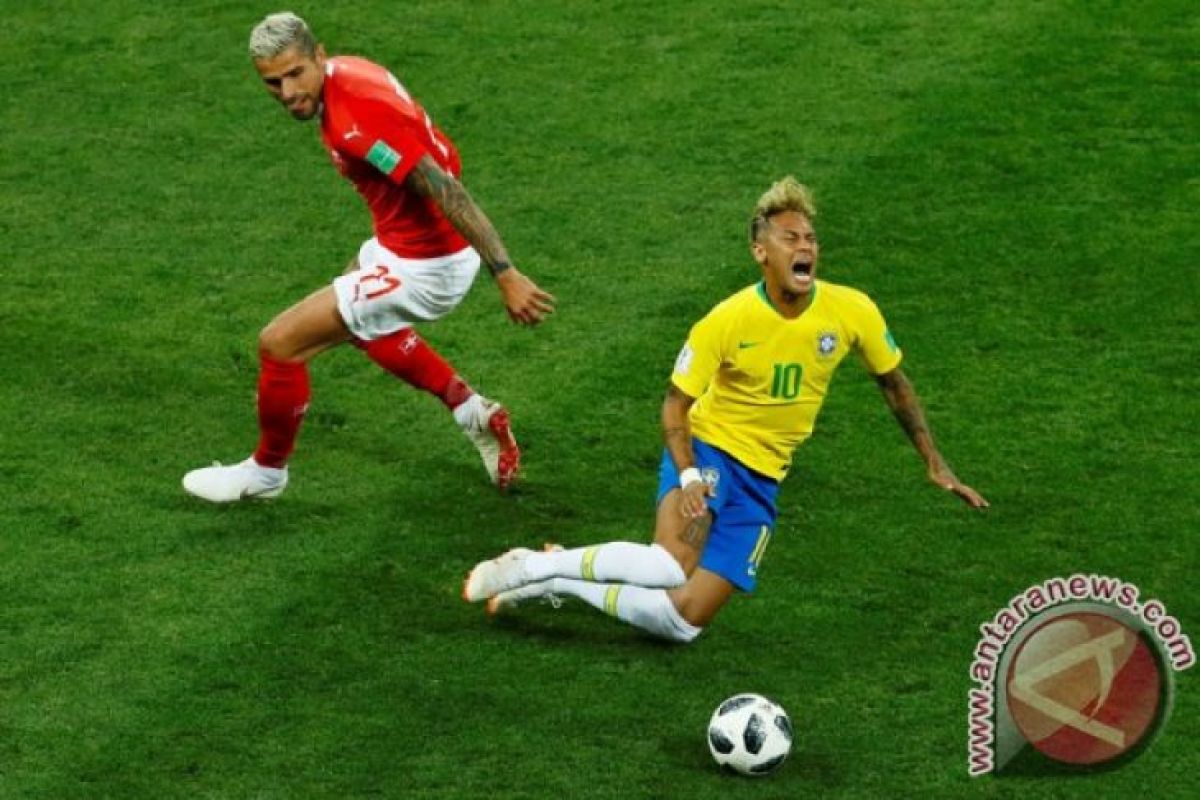 Piala Dunia, Brasil kesulitan namun fokus tetap pada Neymar