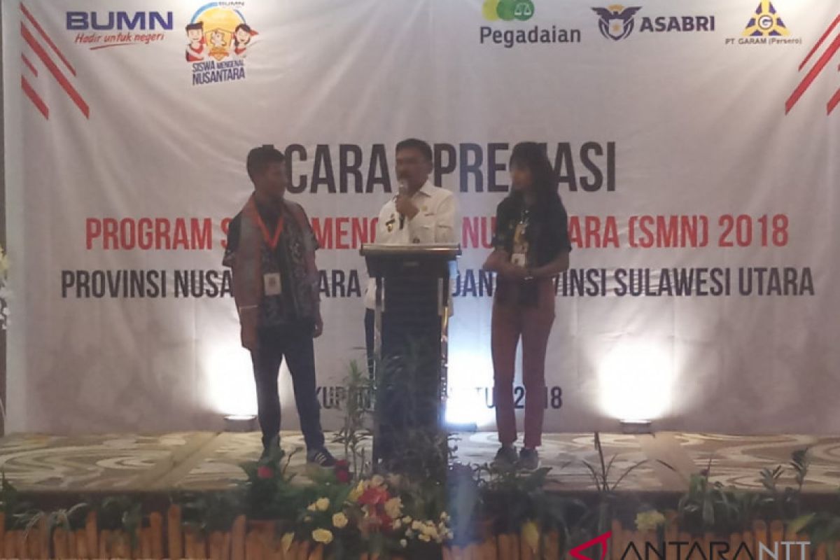 BUMN Hadir - Peserta SMN dari Sulut-NTT berbagi pengalaman