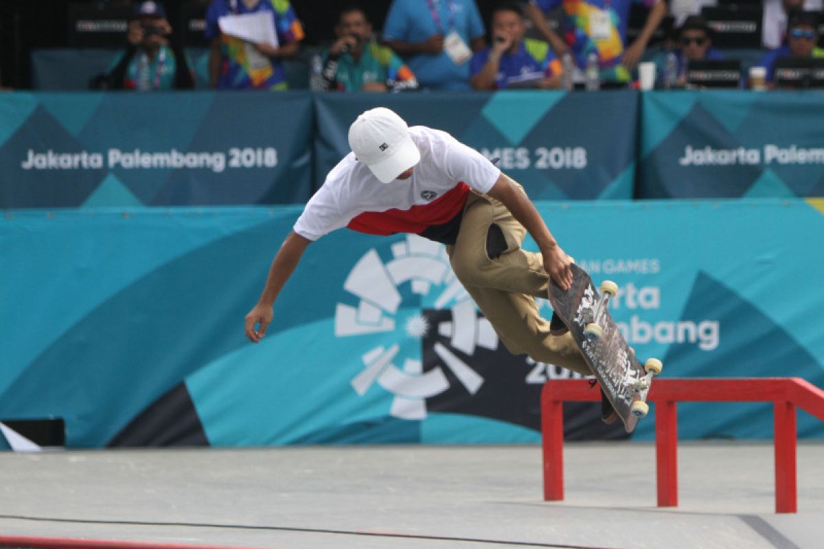 Asian Games (skateboard) - Pertandingan kualifikasi dua kali terhenti karena hujan