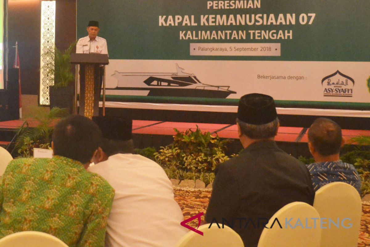 Kalteng siap optimalkan penggunaan kapal kemanusiaan milik AMCF