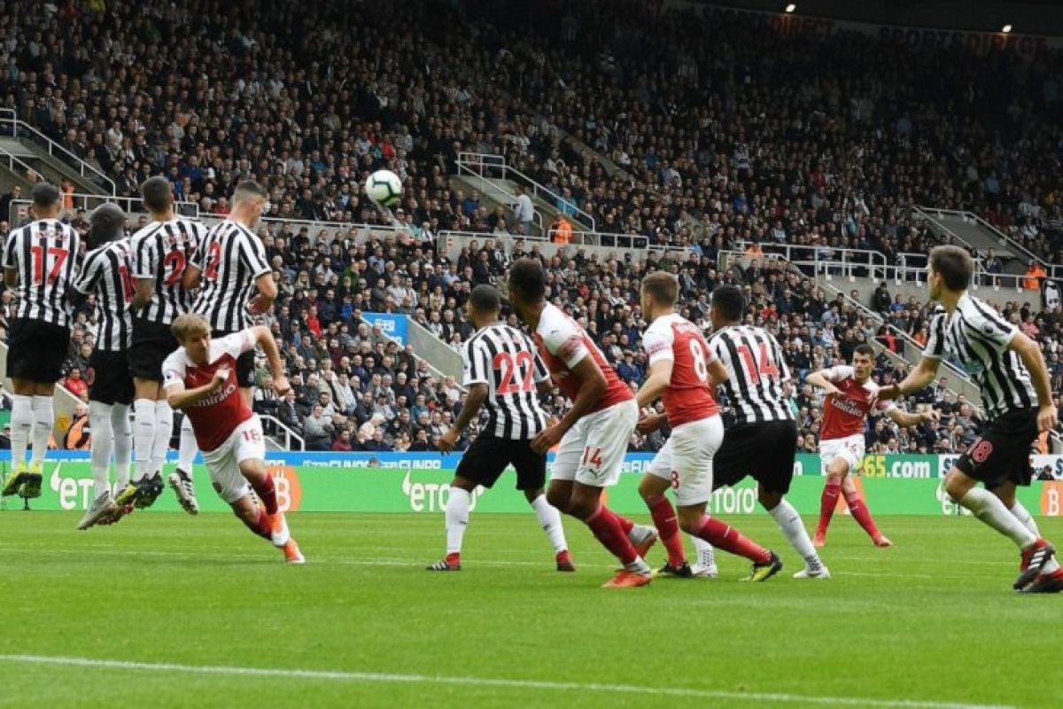 Gol tendangan bebas Xhaka warnai kemenangan Arsenal atas Newcastle