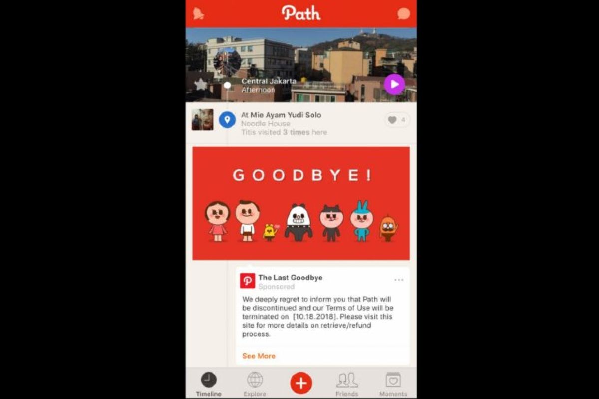 Path akan tutup Oktober tahun ini