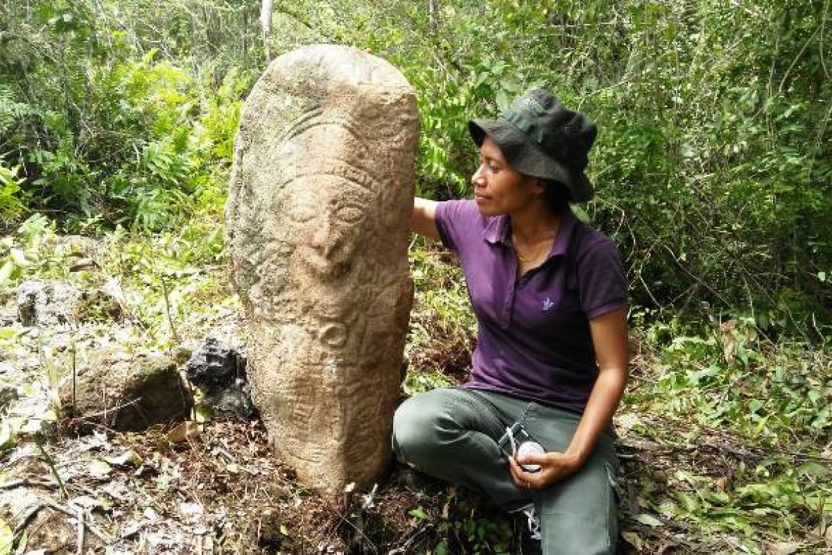 Arkeolog Papua temukan arca di Situs Srobu