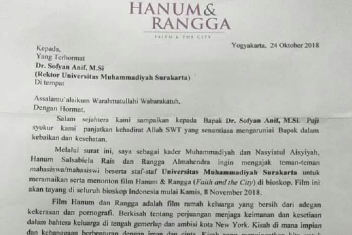 UMS: Tak ada paksaan tonton Film Hanum