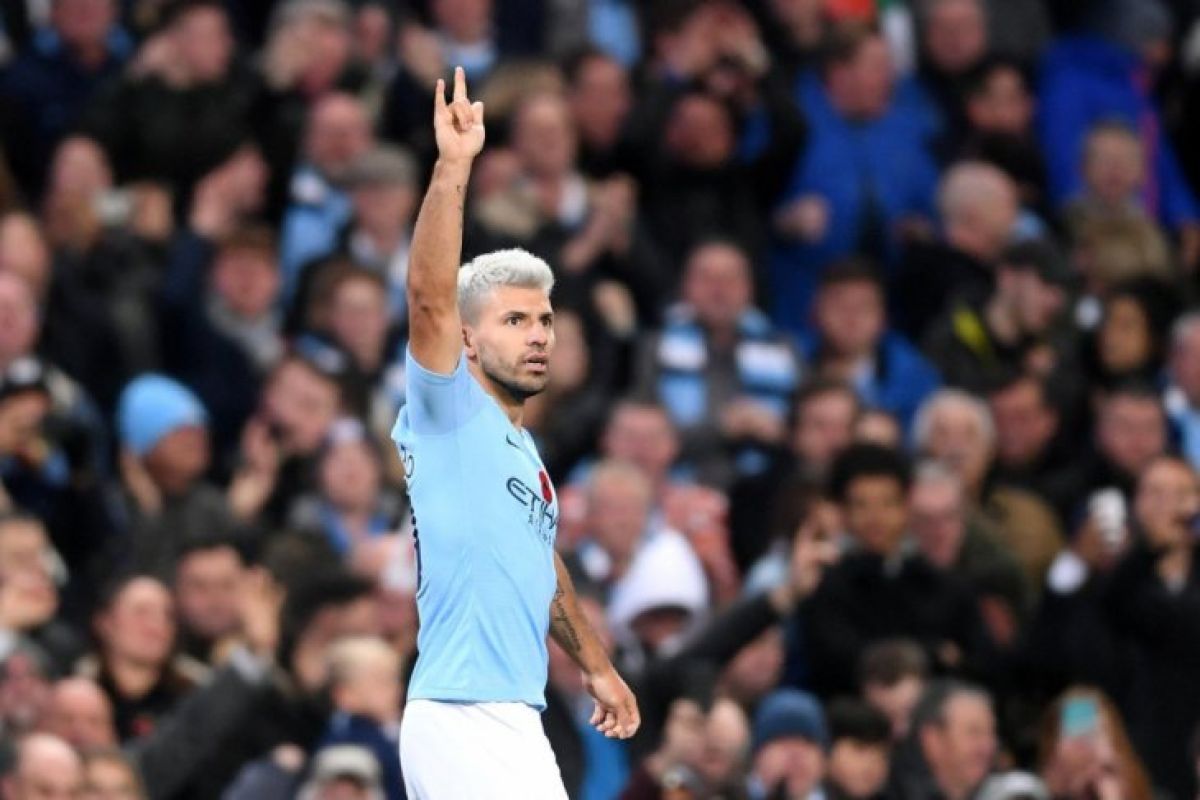 Aguero rajai daftar pencetak delapan gol sementara Liga Inggris