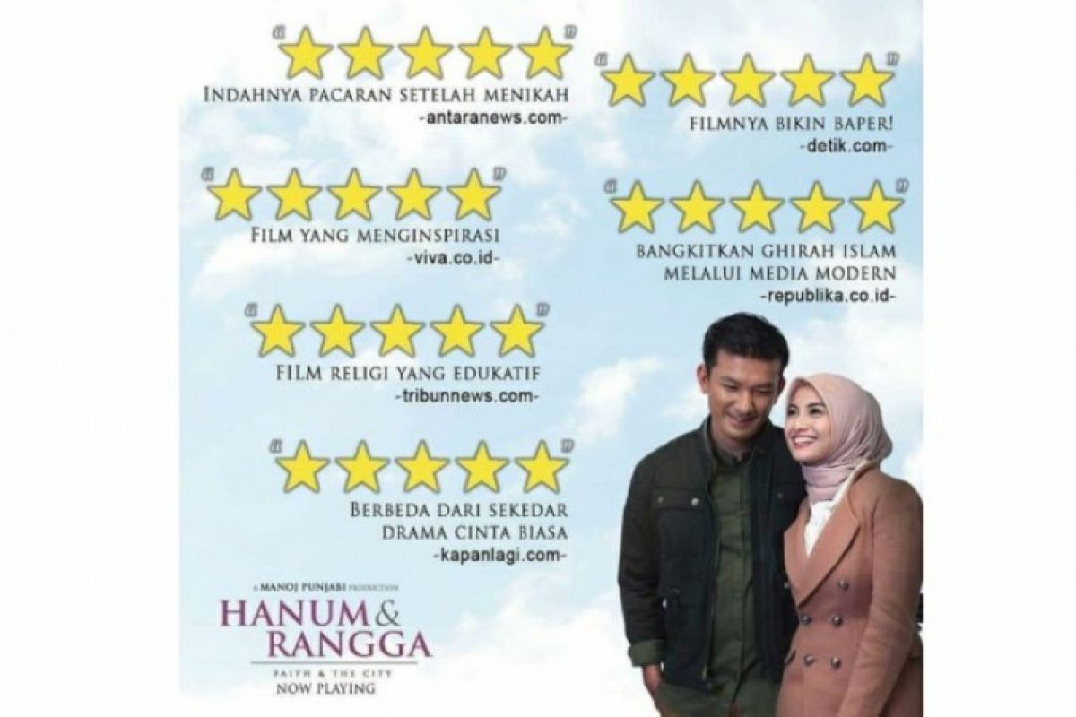 Antara tidak pernah beri rating bintang lima film "Hanum & Rangga"