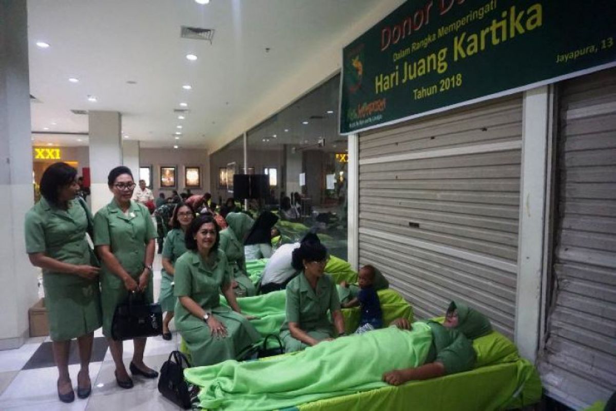 Kodam Cenderawasih gelar donor darah peringati Hari Juang Kartika