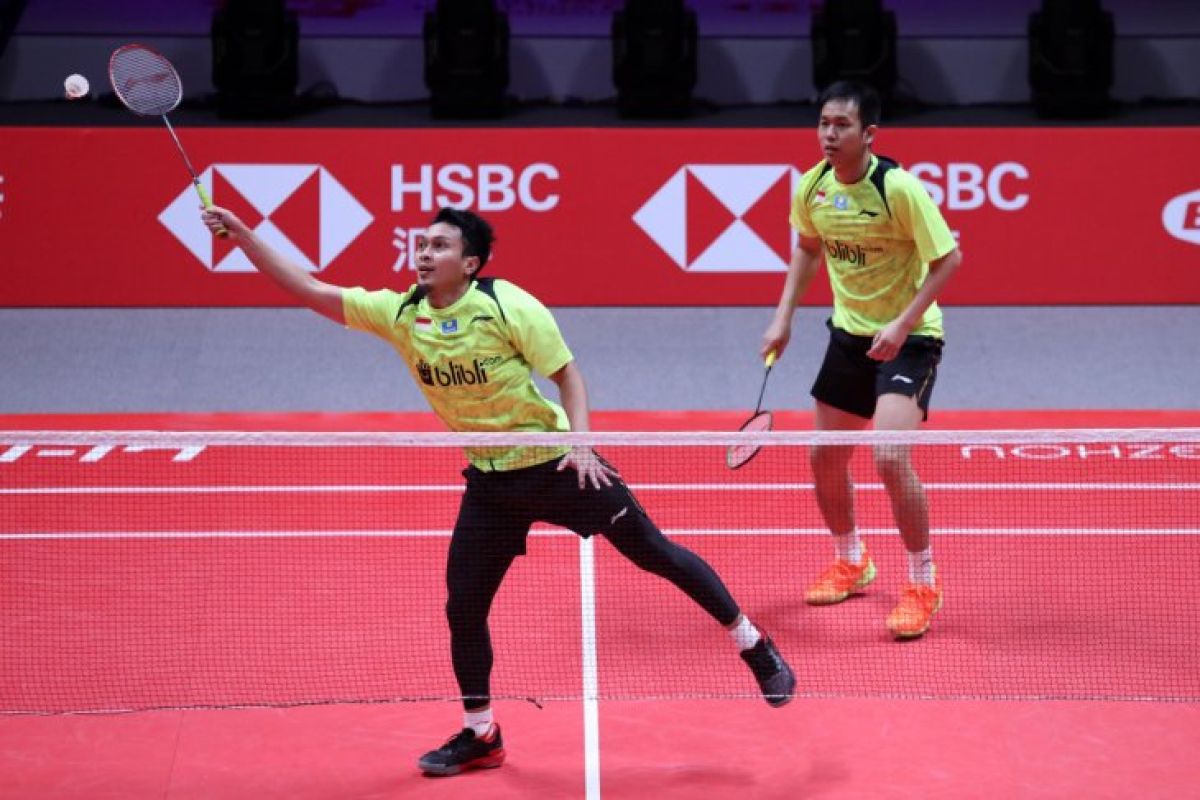 Hendra/Ahsan ditundukkan ganda Chinese Taipei di Guangzhou