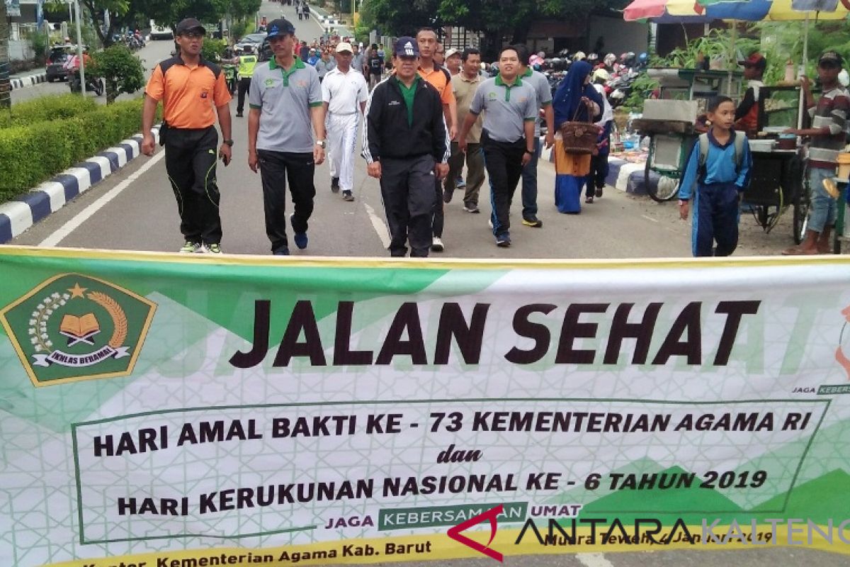 Wakil Bupati Sugianto ikuti jalan sehat HAB Kementerian Agama