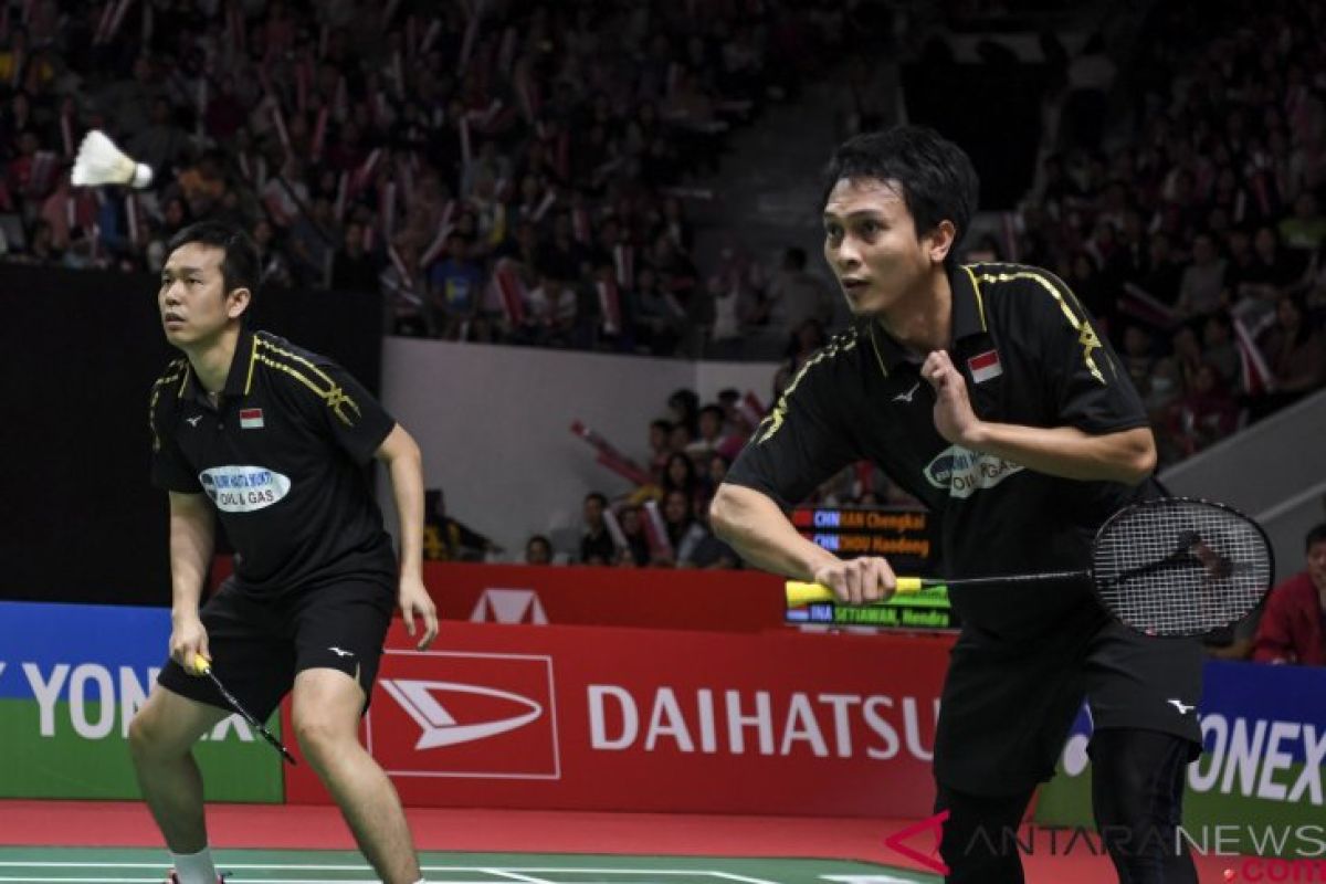 Hendra/Ahsan bikin lawan kebingungan demi tembus final Indonesia Masters