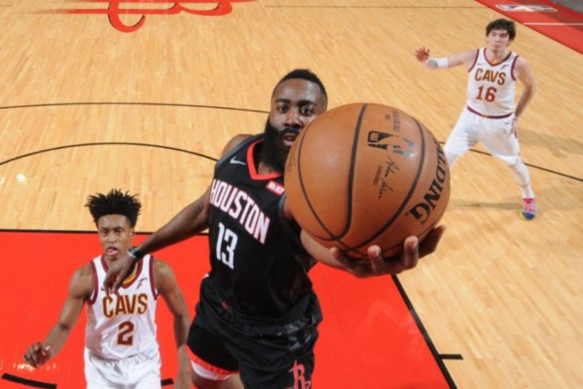 Harden ukir 43 poin saat Rockets hancurkan Cavaliers