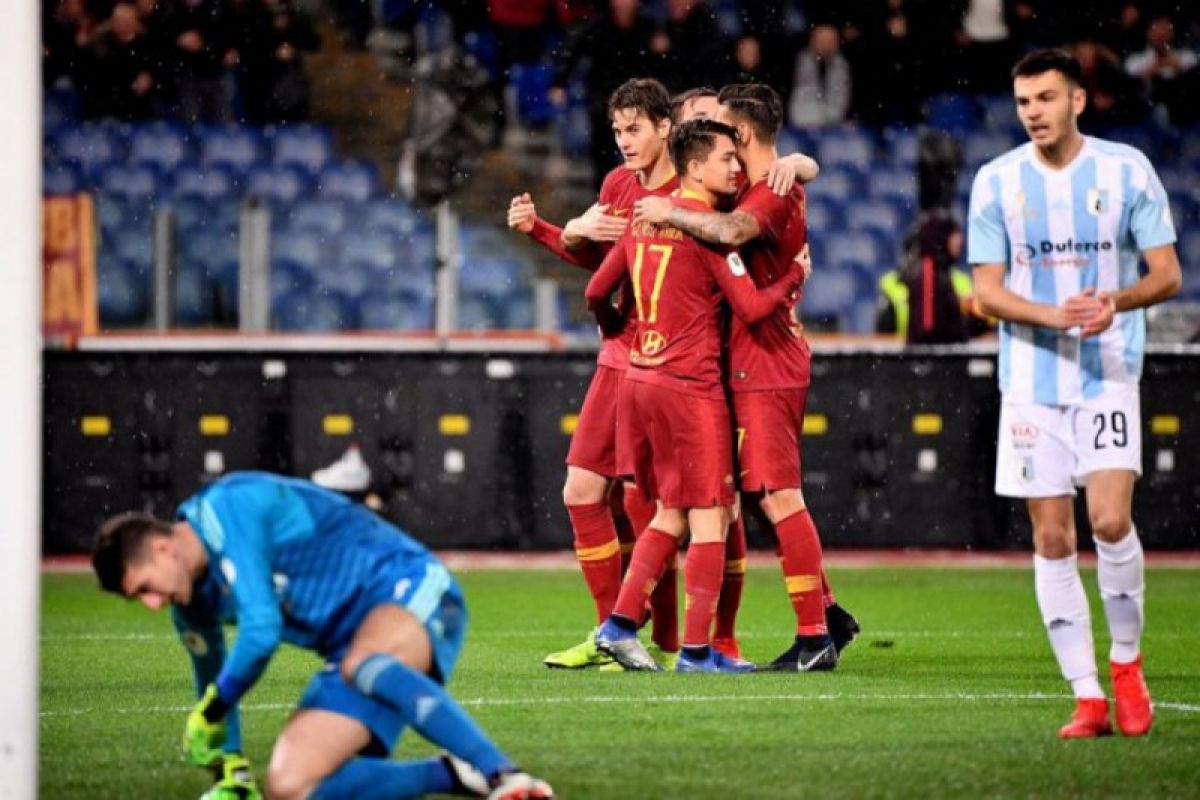 Bekuk Virtus Entella, Roma tantang Fiorentina perempat final Piala Italia