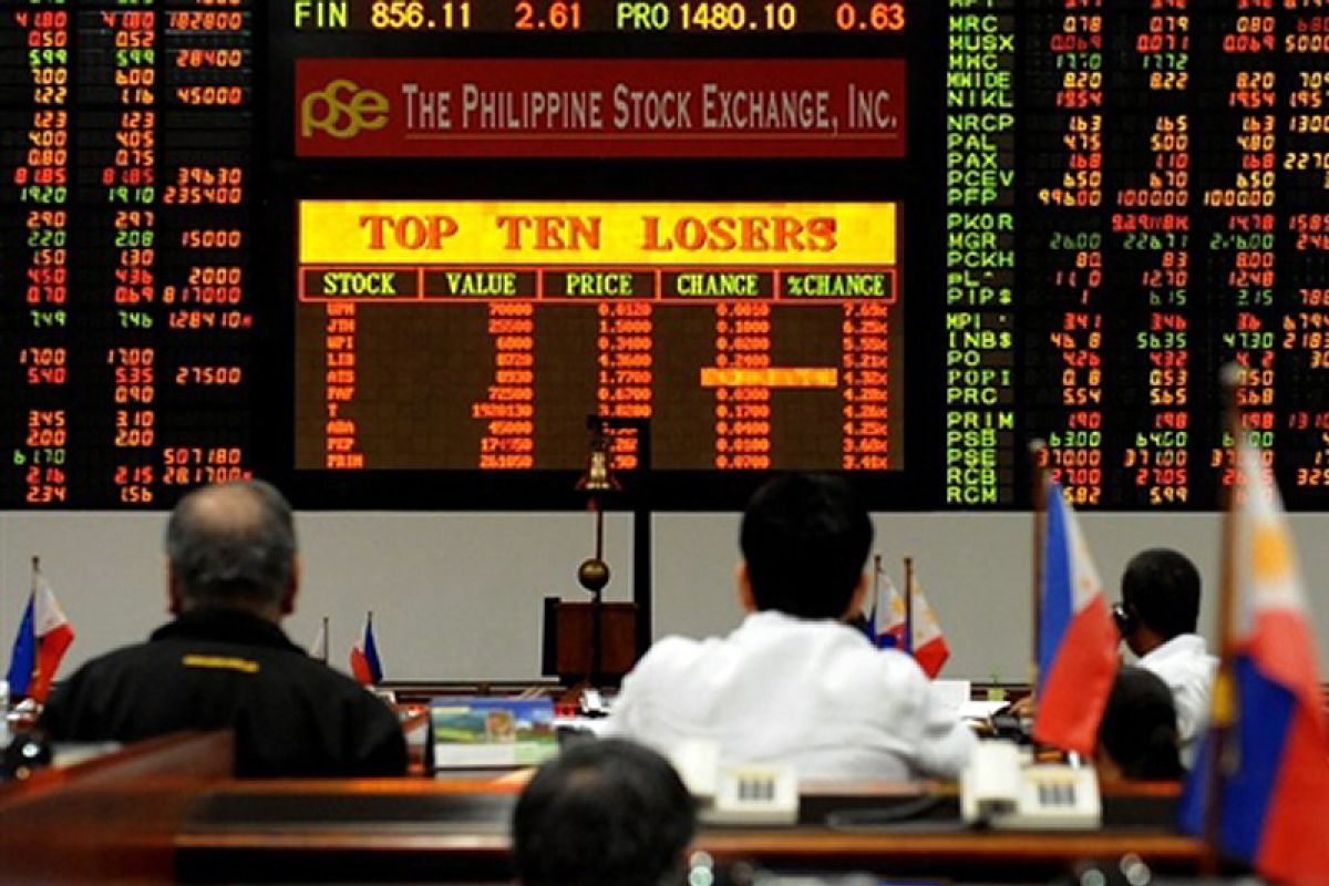 Saham Filipina ditutup melemah 0,42 persen