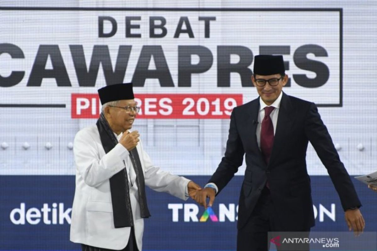 Pengamat menilai Ma'ruf mengimbangi Sandiaga Uno dalam debat Cawapres