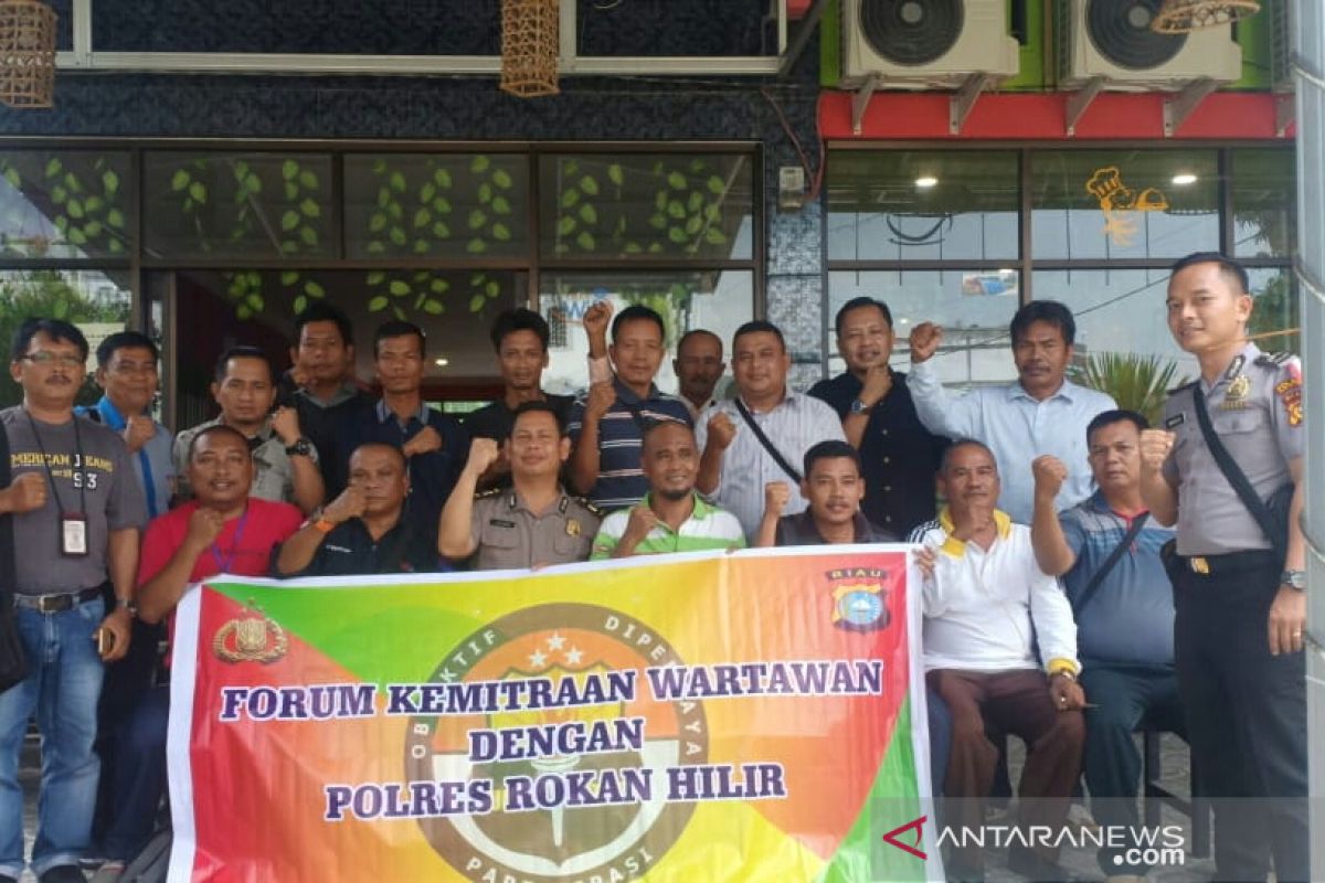 Polres Rohil ajak insan pers dukung pelaksanaan Pemilu