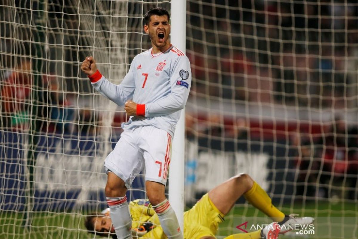 Tekuk Malta 2-0,  Spanyol ke puncak klasemen sementara Grup F