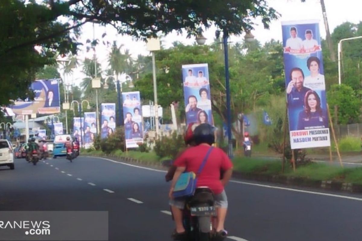 Bawaslu Manado tegaskan akan tindaki APK Nasdem di lokasi terlarang